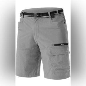 Men's Summer Outdoor Shorts Quick Dry Cargo Casual Work Hiking Shorts Grey~Sz:38